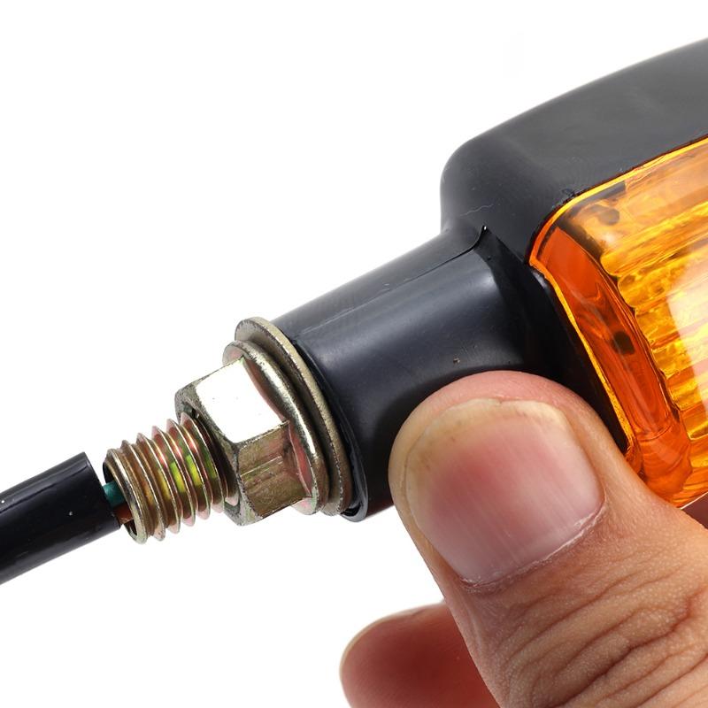 DC 12V Motorcycle Turn Signal Light Motorcycle Replacement Accessories Amber Blinker Indicator Light for 10mm Motorcycle Screw