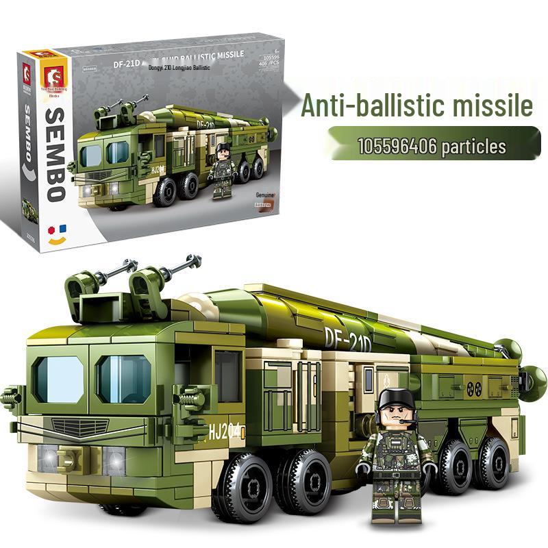 Sengbao 105596 Dongfeng-21D Missile Model Building Blocks Toy