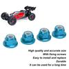 4Pcs RC Car Nuts M4 Aluminum Alloy 4mm Inner Diameter RC Car Accessory for 1 Celsius 10 Remote Control Vehicle