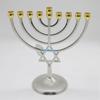 E15D Hanukkah Artistic Stand Decorative Alloy Column 9 Headed Holder