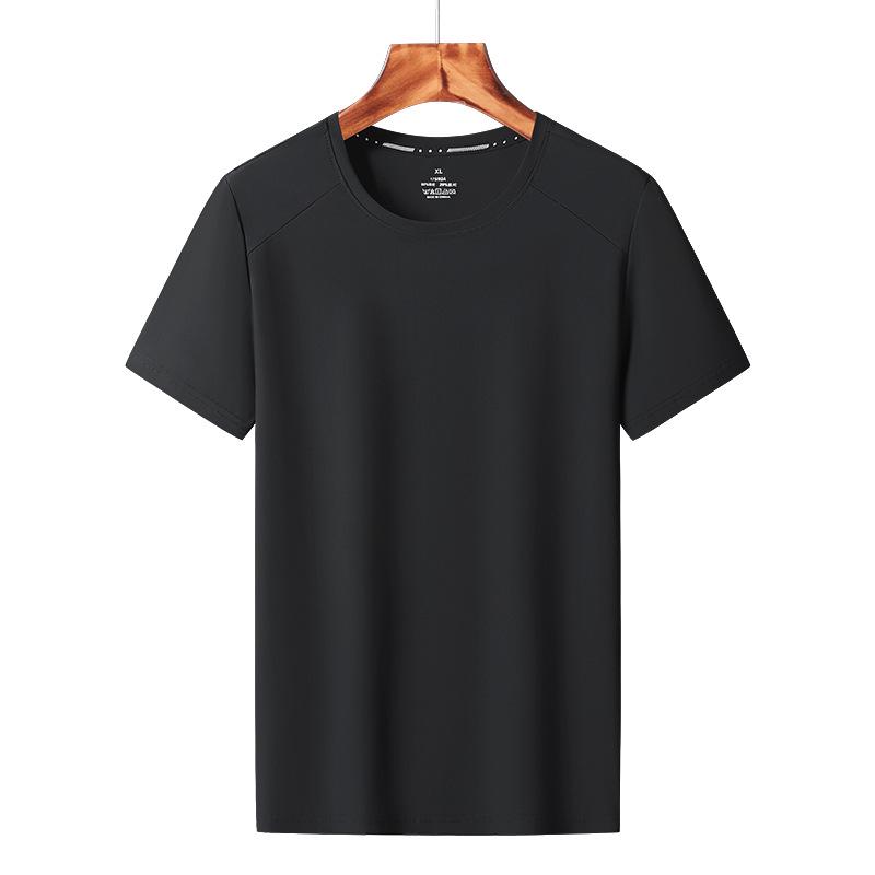 Men's Quick-Dry Ice Silk Short Sleeve Tee - Lightweight, Loose Fit, Plus Size Casual Sportswear