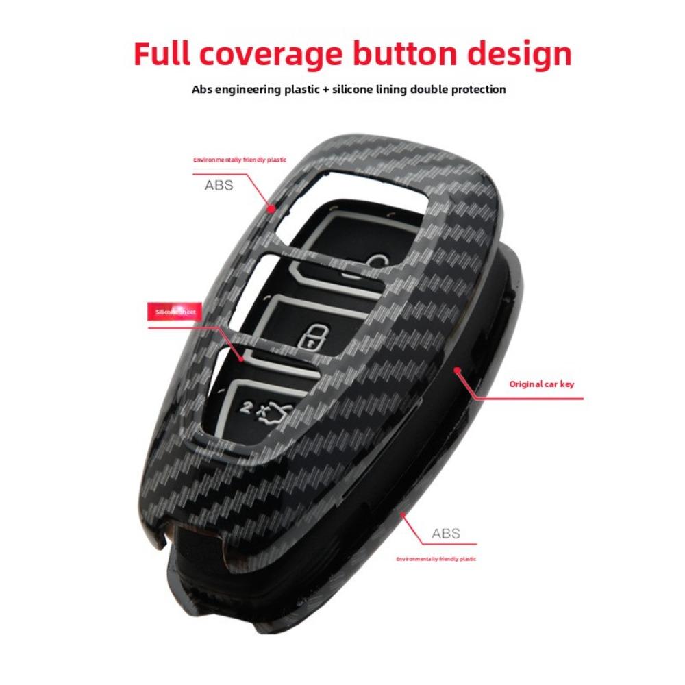 For Ford 2019 Mondeo Key Case Carbon Fiber Cover for Escape Taurus Foldable Key Shell