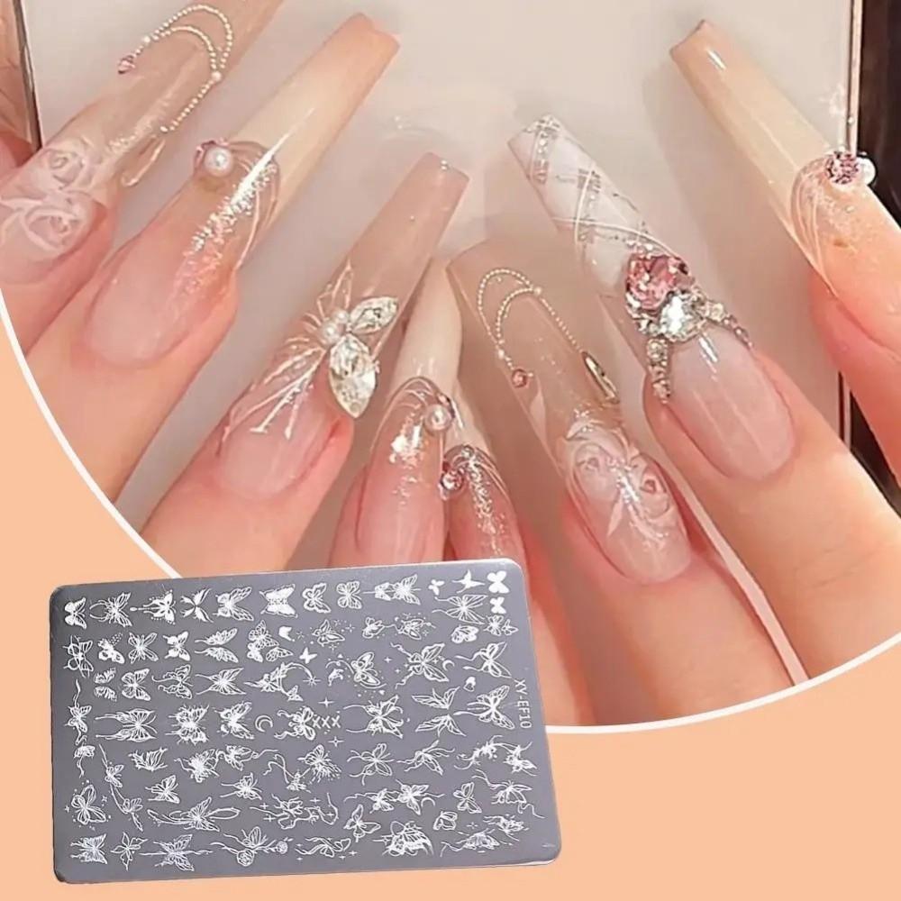 Flower Pattern Nail Art Plate Clear Textures Nail Stamping Plate Manicure Template  for Nail Salon
