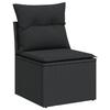 VidaXL Salon de Jardin avec Coussins 5 pcs, Canapés de Terrasse, Ensemble de Meubles de Patio, Mobilier d'Extérieur, Noir 3219884