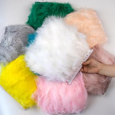 1 m flauschiges Truthahn-Marabou-Federn-Besatzband, 10–15 cm, für Hochzeitskleidung, Kleid, Dekoration, Zubehör, Nähen, Federn