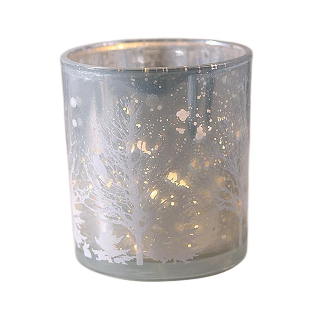 Glass Candle Holder, Cup Candle Holder, Statue, Table Decoration, Votive Candle for Christmas Parties