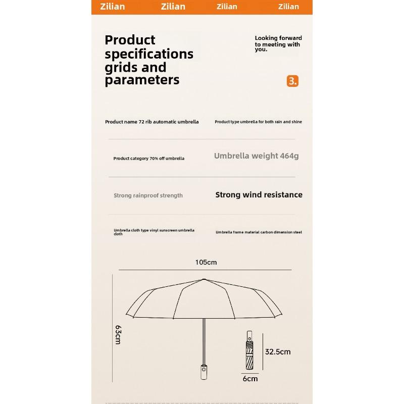 Automatic Umbrella Sun Protection and UV Sun Protection Parasol Light and Small Portable Folding Umbrella for Women and Men