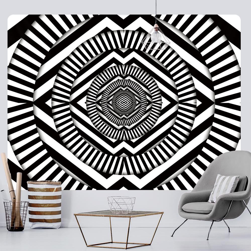 Psychedelic scene eye illusion abstract home decor art tapestry hippie bohemian decor yoga mat sofa blanket sheet