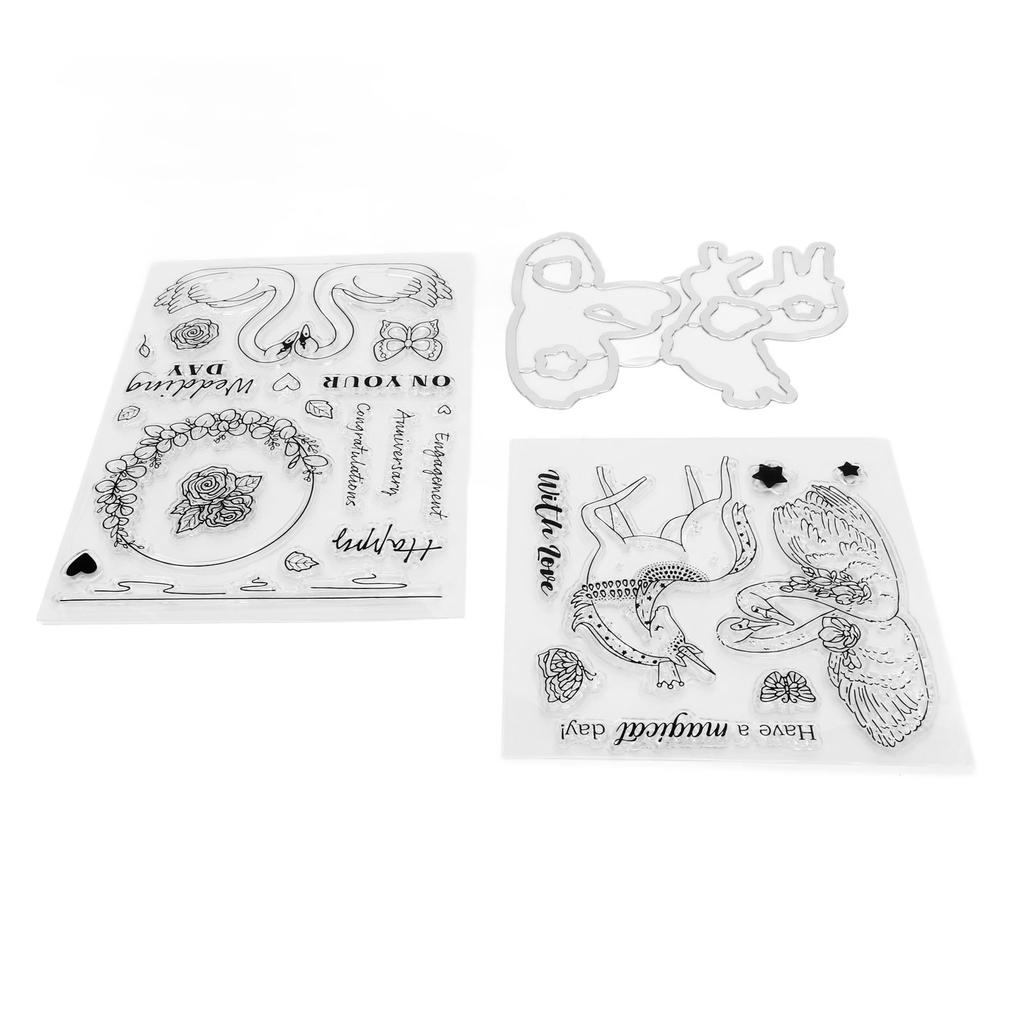 Clear Stamp Transparent Carving Block Valentine"s Day Style Reusable for DIY Crafting