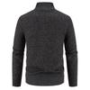 Autumn and Winter Men's Stand-up Collar Plus Velvet Thick Cardigan Sweater Men's Outer Wear Large Size Color Matching Warm Sweater Jacket