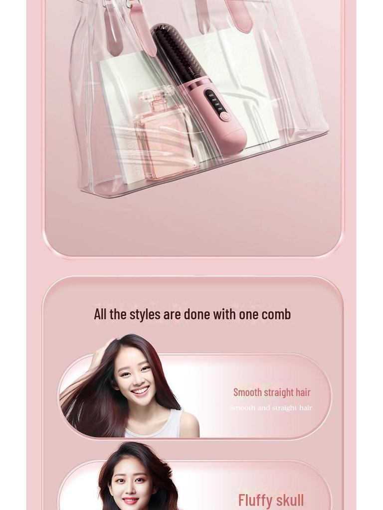 Portable USB Rechargeable Mini Wireless Hair Straightener