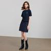 Chuyu Retro Patchwork Denim Mini Dress