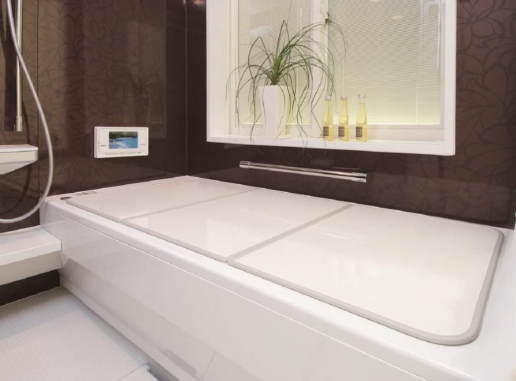 Topre Aluminum Combination Bathtub Lid Sensation L14 73 X 138 Cm (3-piece) White/White
