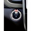 1pc Car One Click Start Decoration Sticker Interior Button Inlaid with Diamond Bow Crystal Bell Pendant Ignition Ring