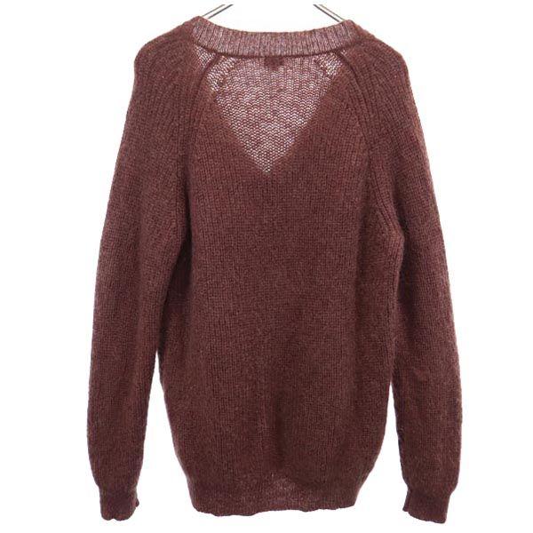 Paul Smith Mohair Mix Long sleeve V neck knit XL Brown Men's Used