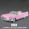 1:24 Eldorado Biarritz BIG ROCKET 1959 Alloy Die Cast Toy Car Model Sound and Light Children's Toy Collectibles Birthday Gift