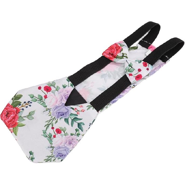 Pet Chicken Diapers,Chicken Goose Duck Loose Tight Belt Diapers Poop Pocket Diapers Peony Flower Pattern for Poultry Pet Used(L)