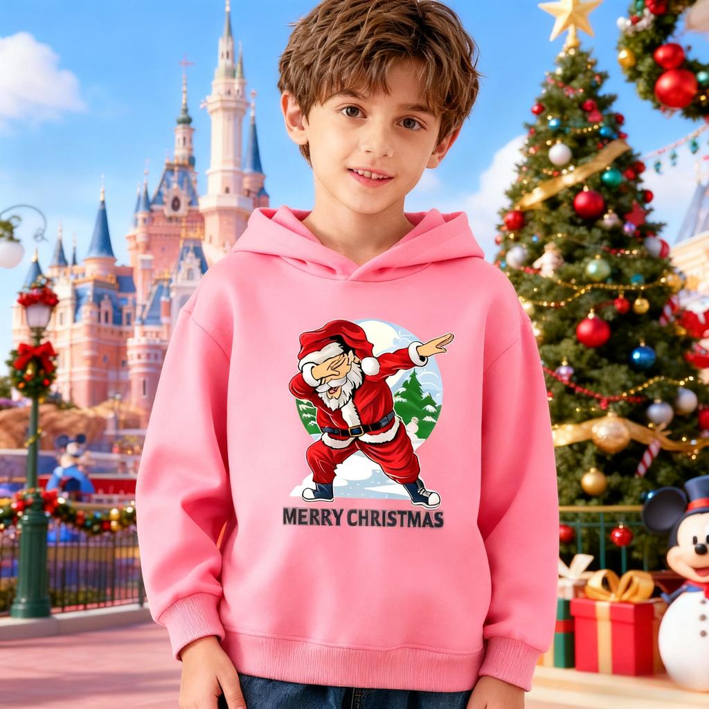 Christmas Cartoon Children's Hoodie for Autumn and Winter Warm Comfortable and Soft Children's Clothing