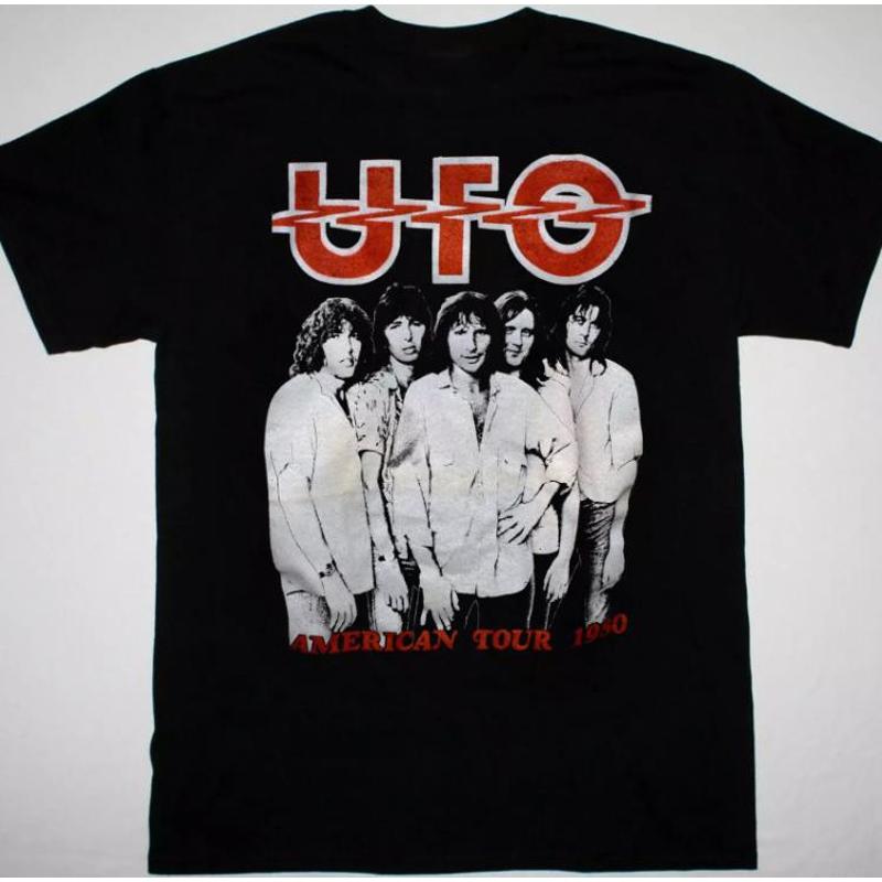 Vintage Ufo Band 1980 Tour Men T Shirt Black Cotton All Sizes