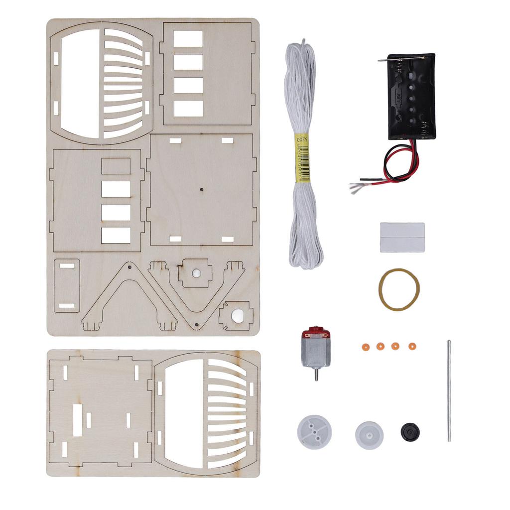 DIY Wooden Sightseeing Cable Car Wooden Science Experiment Toy Kit for Kids Christmas Birthday