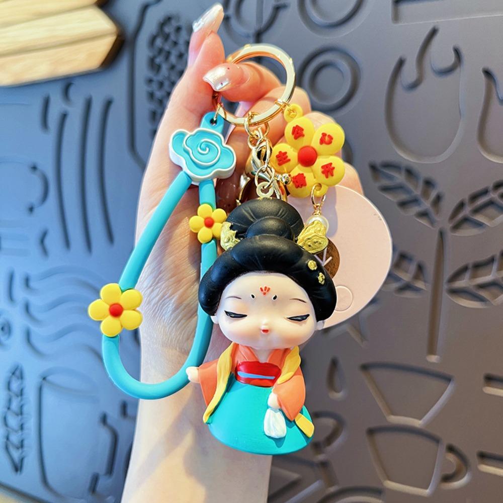 Decoration Cartoon Dolls Pendant Bag Hanging Car Key Ring Creative Chinese Style Keychain  Girls