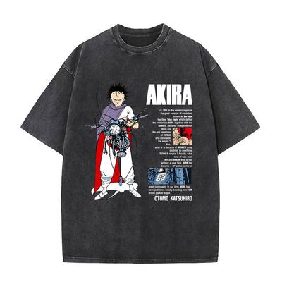 Japanese Science Fiction Cartoon Movie Anime Akira Tetsuo Shima Retro Washed T-shirt Men Women Manga Vintage Oversized T Shirts