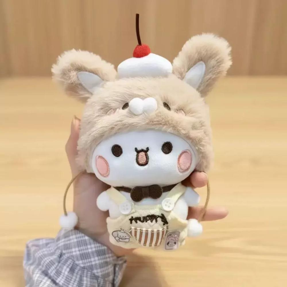 New Bubu And Yier Panda Plush Doll Suit Soft Anime Toy Kawaii Cartoon Fluffy Bear Bag Car Key Pendant Decoration Couple Gift