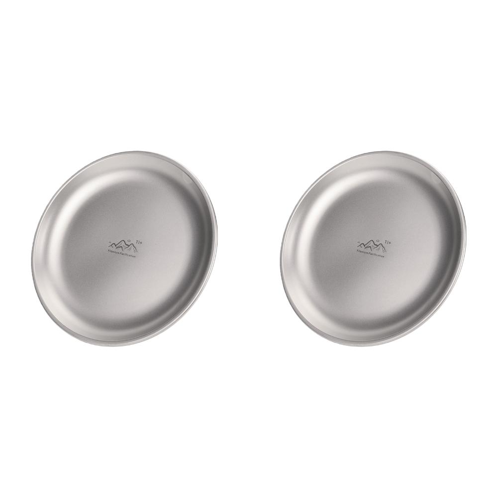 1-3Pcs 14/17/20CM Titanium Purification Plate Backcountry Dinnerware Rust Proof Stackable Camping Tray Outdoor Fruit Salad Dish