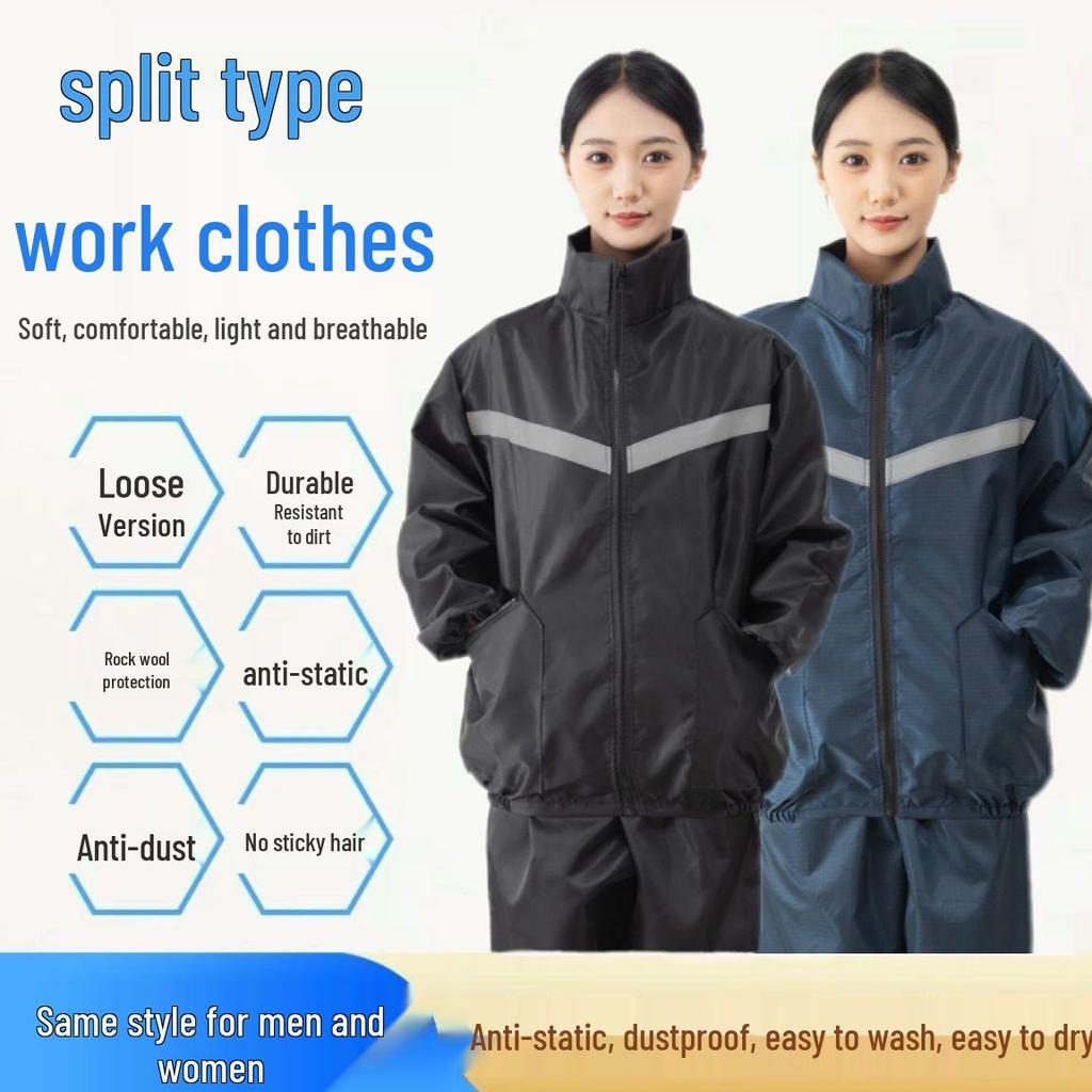 Year-Round Dustproof & Antistatic Workwear Set - Heat Dissipating, Rock Wool Protective Clothing