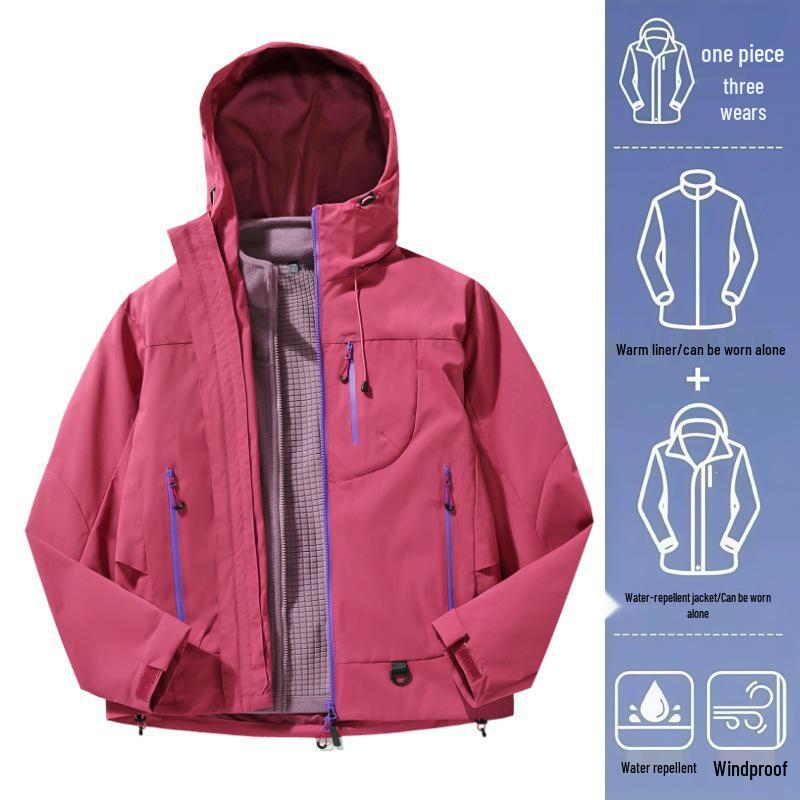Outdoor Assault Jacket: Warm Waterproof/Windproof 3-in-1 Unisex Mountaineering Coat for Autumn/Winter