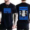 British Rock Band OASIS Live 26 Tour Print Tshirts Men Women Hip Hop T Shirt Summer Casual Loose Cotton Tshirts Fan Gifts Tops