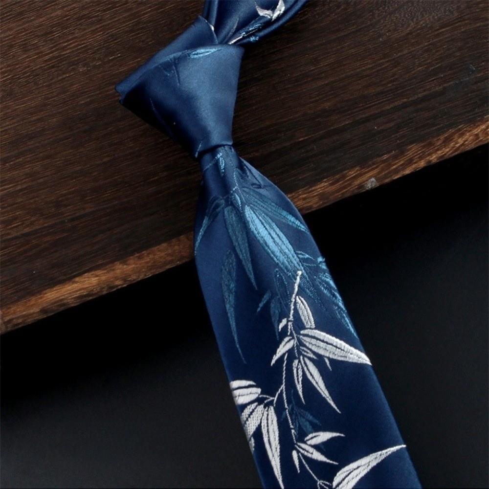 Floral Pattern Formal Business Necktie Leaves Printed Jacquard Necktie  British Style