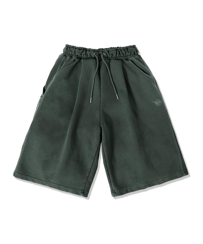 Peullukeu Slam Logo One-Pleat Carpenter Bermuda Sweatpants Blue Green Fsp357
