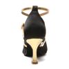 Latin Dance Shoes  Satin Sandal Ladies Latin Dancing Shoes Pro Soft Sole High Heels Comfortable Stable