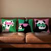 Cartoon Animal Cute Cushion Cover Soft Reversible  Durable Pillow Cover  MultiScene Use for Home  Car Daily Comfort