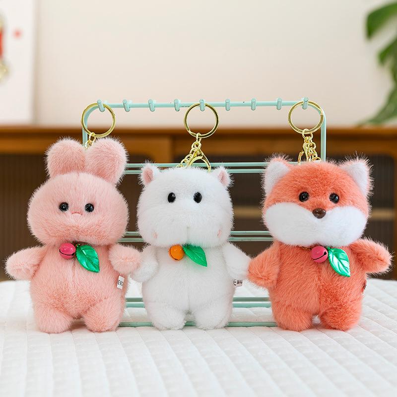 Cute Zoo Panda Plush Pendant, School Bag Pendant Gift for Girls, Doll Keychain Plush Toy