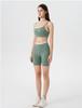 Damen Color-Block Yoga-Set: Dreiviertelhosen & BH mit dünnen Trägern