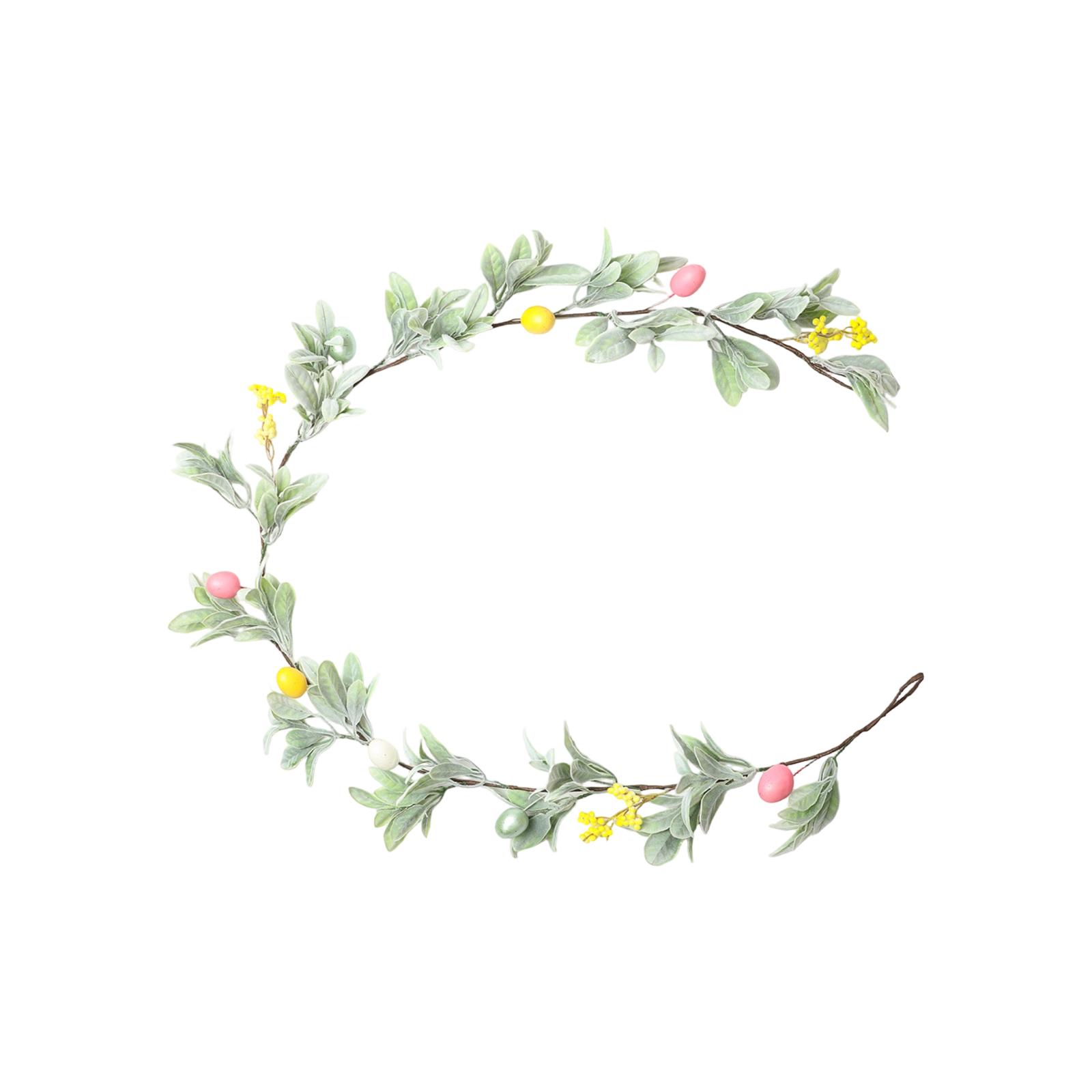 1,8 м Весеннее Пасхальное Украшение Лист Уши Кролика Глициния Венок Дверной проем Камин Лестница Стол