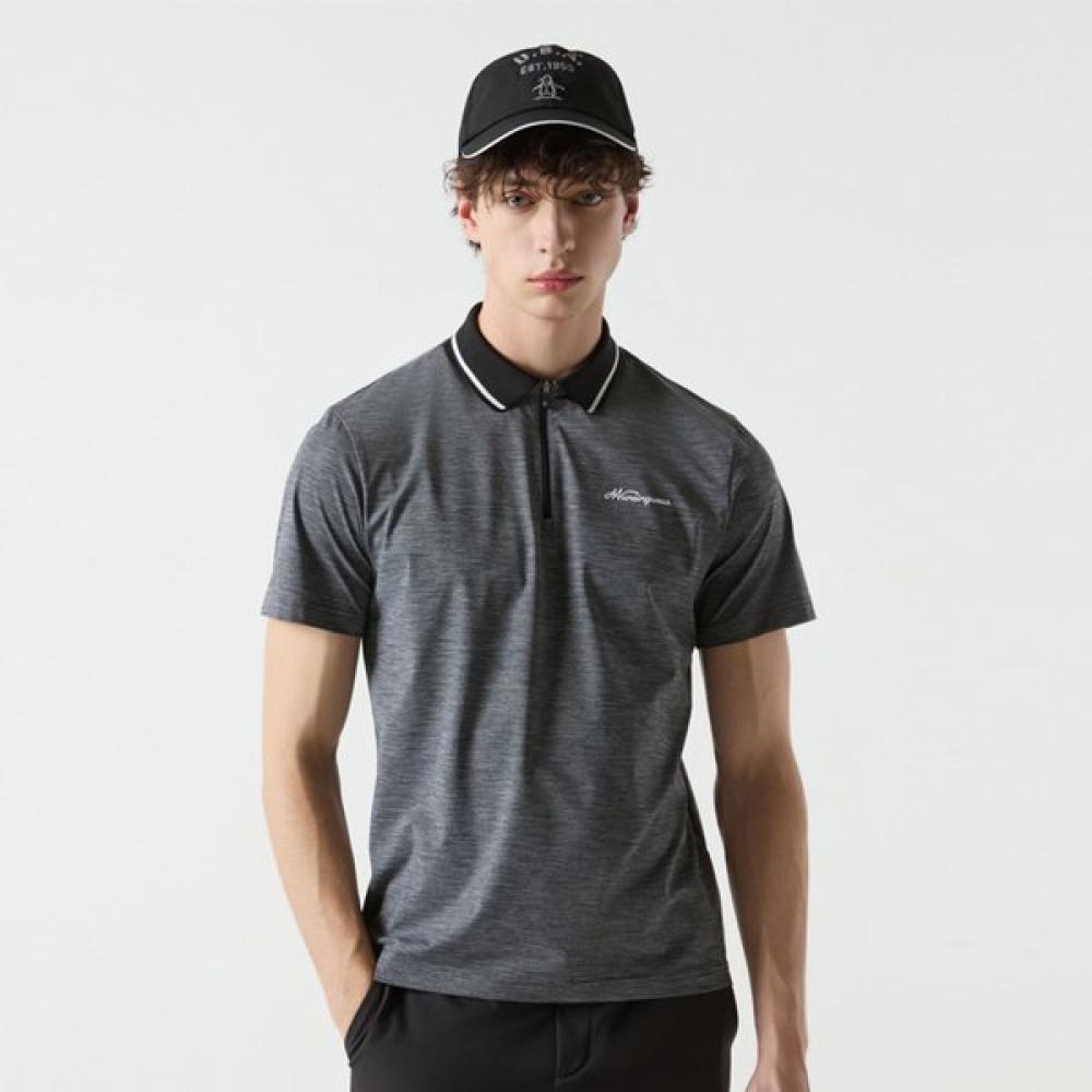MunSingwear Men S Cooling Melange ShorT Sleeve T ShirT Dark Gray mq221mTS57 DGRE_Dark-Grey/M