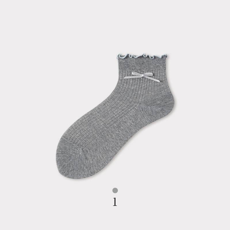 5Pairs Women's Socks Sweet Style Cute Lace Trim Short Socks Summer Thin Short Tube Ballet JK Style Socks