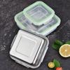 304 Stainless Steel Square Fresh-keeping Box Leak-proof Food Storage Container  Preparing Meals