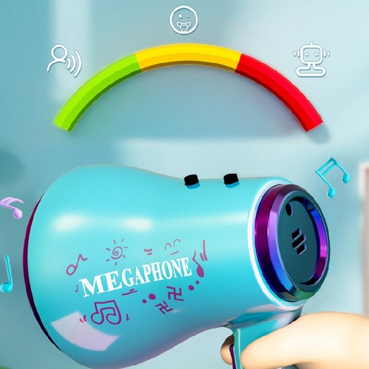 Kleiner Stimmveränderer Megafon Lautsprecher mit Aufnahmemikrofon Musikalische Trompete Spielzeug Megafon Schlüsselanhänger Zubehör