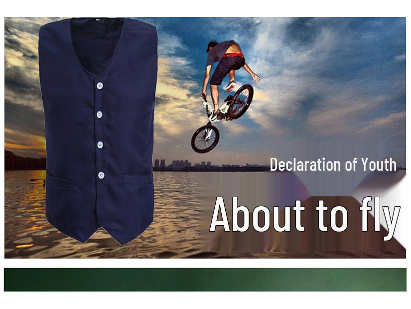 Customizable Single-Breasted Outdoor Volunteer Vest with Text & Logo Options