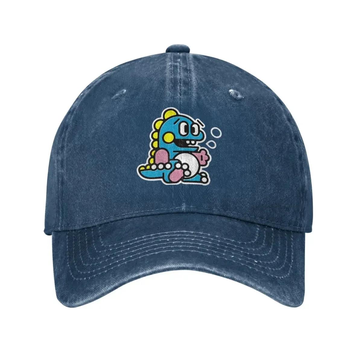 

Bubble Bobble Denim Baseball Cap Tennis Skate Hip Hop Dad Hats Summer FeUnisex Unisex Streetwear SunProof Baseball Caps One Size