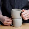 1/2 Sets Ceramic Coffee Mug with Handle and Saucer Coarse Pottery Milk Cup Drinkware Teaware 220ML