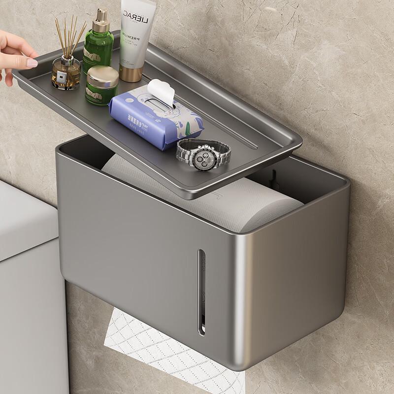 No-Drill Tissue Box and Toilet Paper Holder