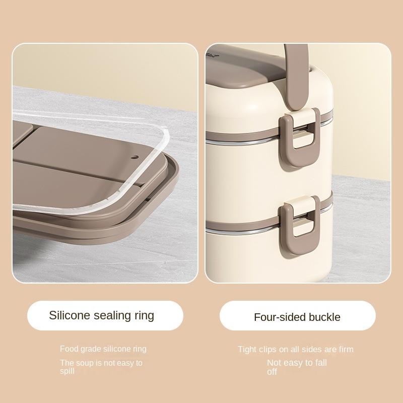 Large Capacity 304Stainless Steel Multi-layer Lunch Box-Microwave-Safe,Leakproof Bento Box with Multi-Compartment,Food Container