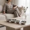 Four-Bowl Snack Platter Divided Multi-Bowl Serving Tray Sectioned for Cafes