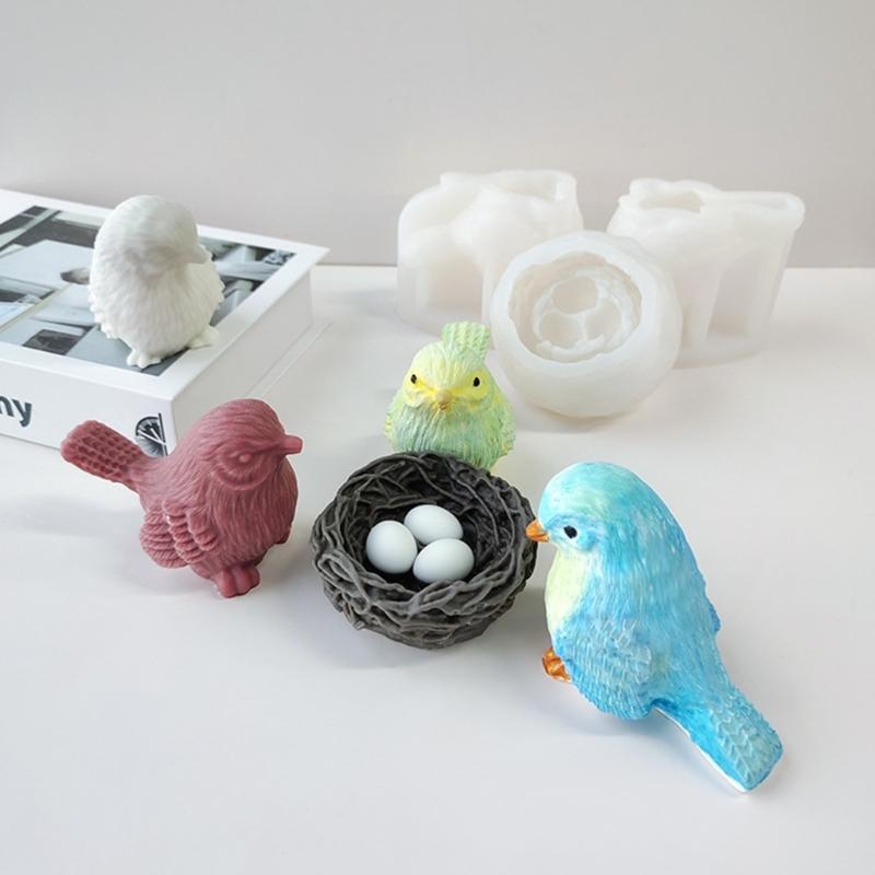 Epoxy Resin Bird Nest Ornament Mold Silicone Crafts Mold for Home Decoration