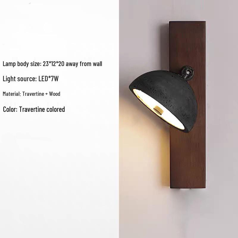 Lampe Murale Crème Wabi-Sabi Mi-Siècle pour Chambre à Coucher ou Salon